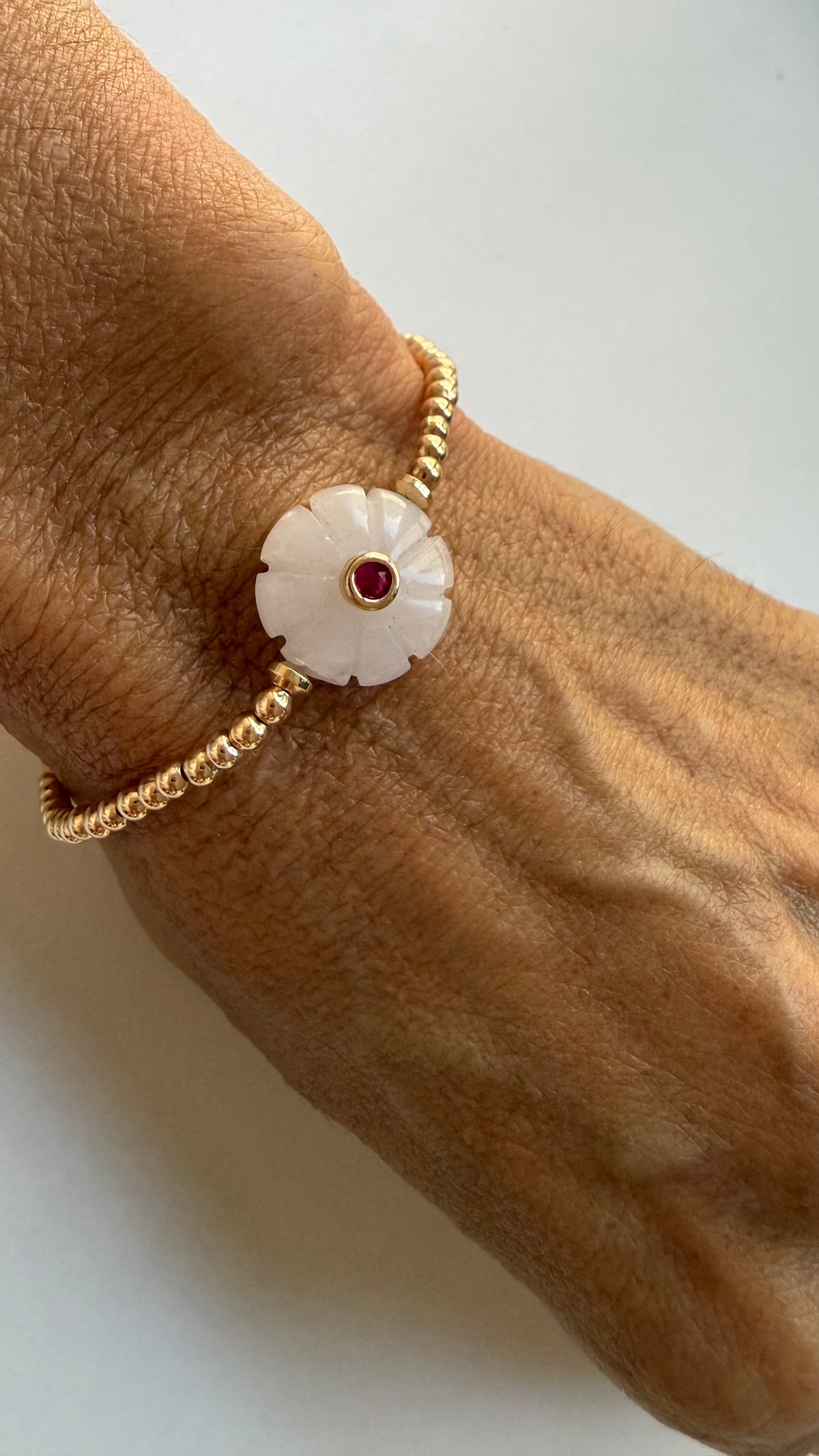Pulseira flor pedras Capri