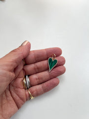 Pingente coração pedras