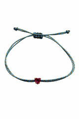 Pulseira coração turmalina rosa