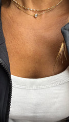 Choker coração moissanite