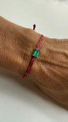 Pulseira esmeralda 4X6mm