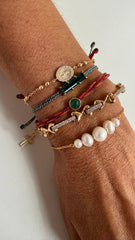 Pulseira fio de seda indicolita