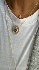 Colar ponto de luz fio silicone Moissanite