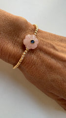 Pulseira flor pedras Capri