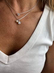 Colar Lumi pérola e moissanite