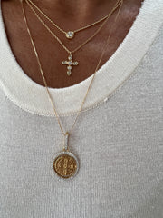 Colar ponto de luz moissanite bolinhas