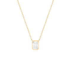 Colar retangular moissanite
