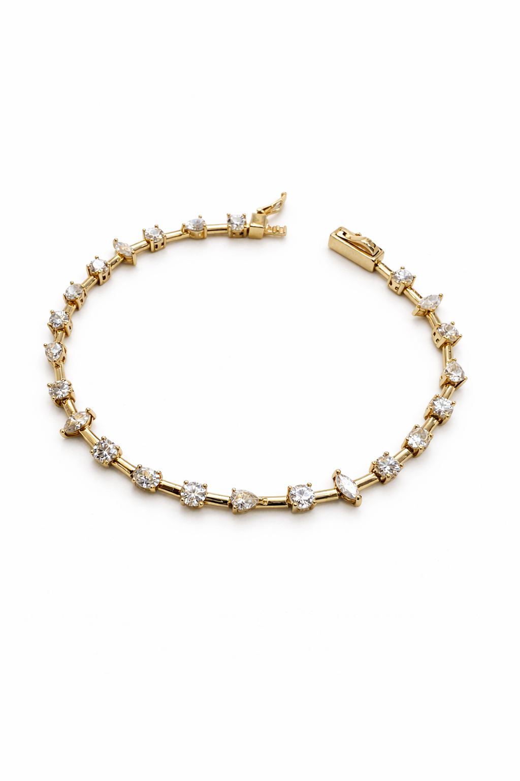 Pulseira riviera fio faca gotas princess