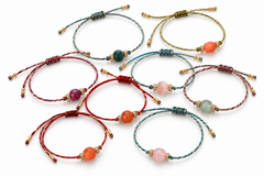 Pulseira fio de seda pitangas