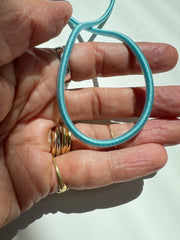 Cordão de seda Acqua