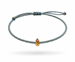 Pulseira fio de seda gota Topázio Imperial
