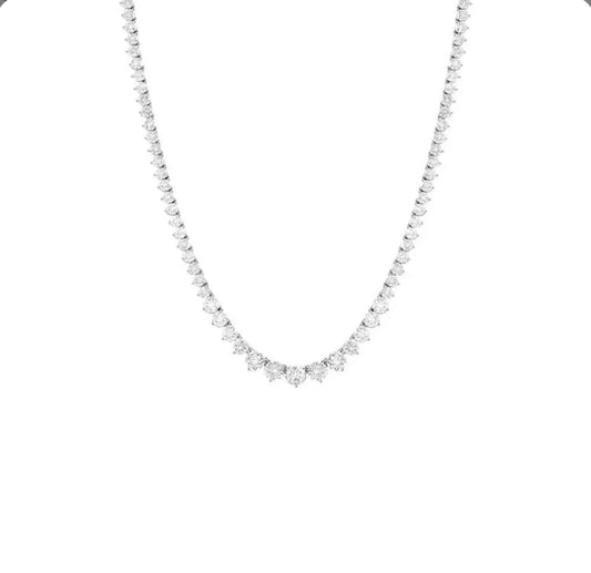 Colar Riviera moissanite degrade
