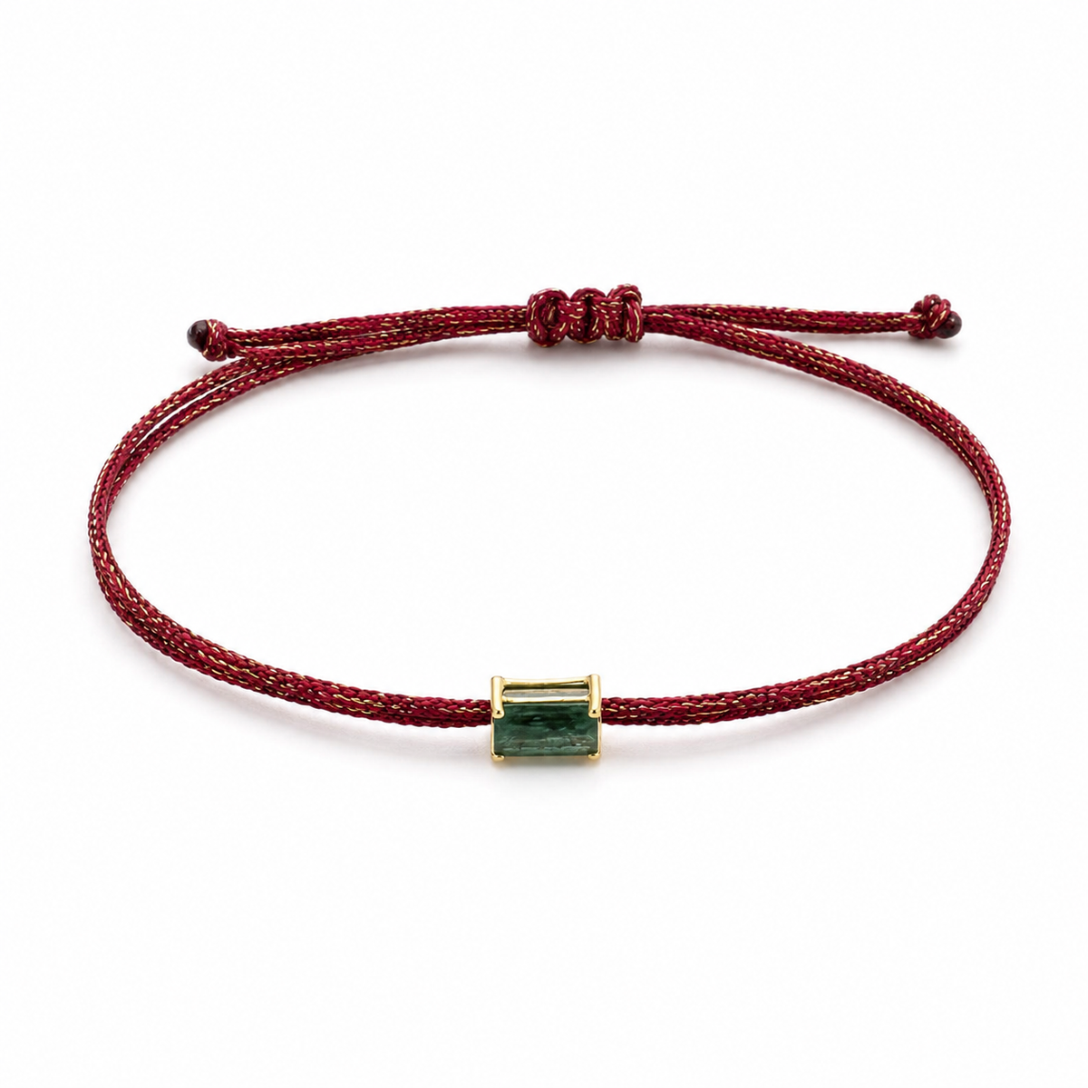 Pulseira esmeralda 4X6mm