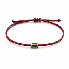 Pulseira esmeralda 4X6mm