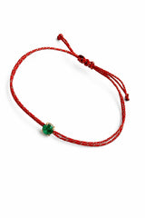 Pulseira esmeralda redonda 5mm
