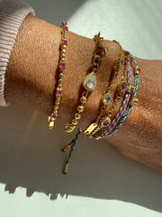 Bracelete Sofia pedras naturais labgrown