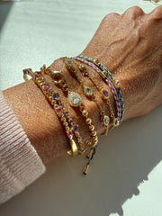 Bracelete Sofia pedras naturais labgrown