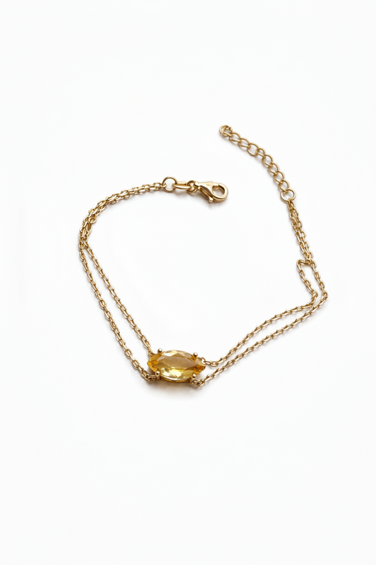 Pulseira navete citrino