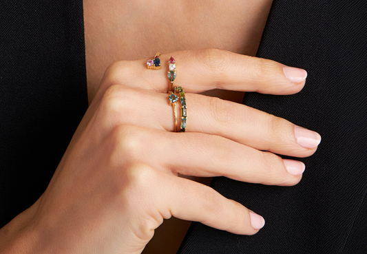 Anel Saphiras colore