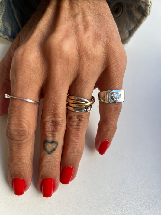 Anel dedinho moissanite Sparkle