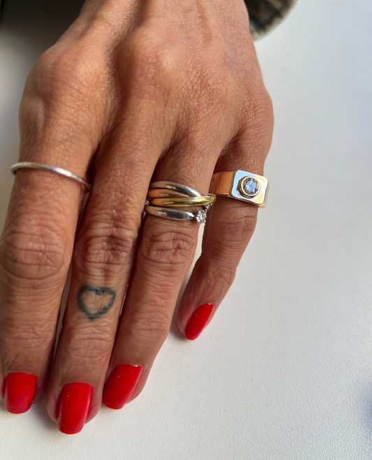 Anel moissanite Camila