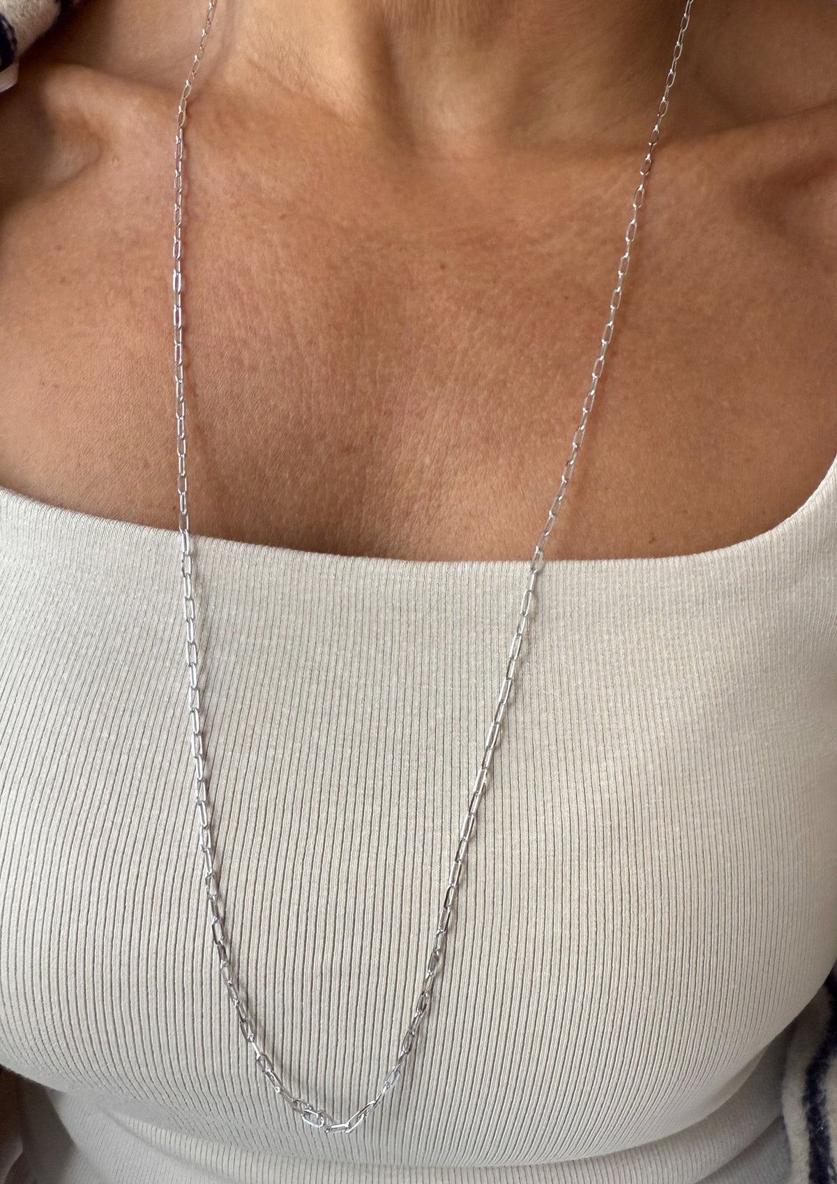 Corrente elos quadrados pequenos 75 cm