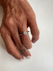 Anel solitário 5mm moissanite