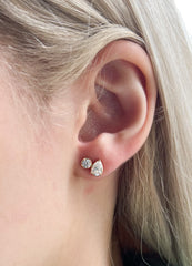 Brinco ponto de gota moissanite