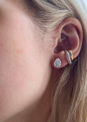 Brinco gota moissanite