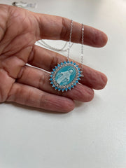 Medalha Milagrosa Turquesa