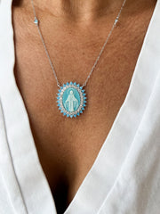 Medalha Milagrosa Turquesa