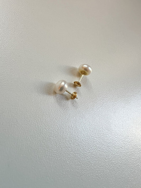 Brinco de pérolas 6mm