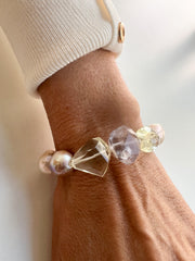 Pulseira  pérolas e pedras Cristina