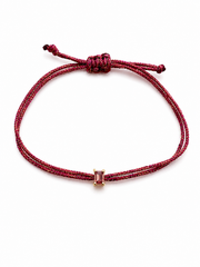 Pulseira fio de seda Safira rosa