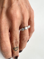 Anel moissanite 4 garras