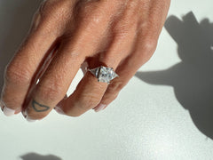 Anel solitário  Jack moissanite