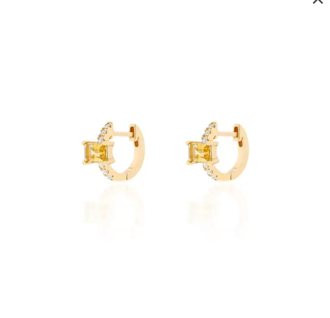 Argola  Laine  moissanite