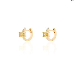 Argola  Laine  moissanite