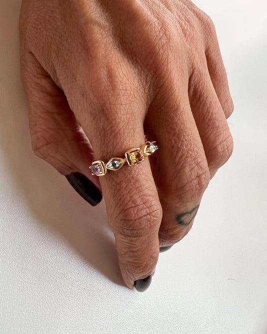 Anel pedras naturais