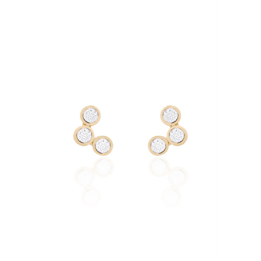 Brinco Dot Shine moissanite