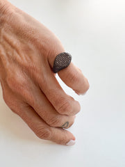 Anel dedinho  zircônias Brown