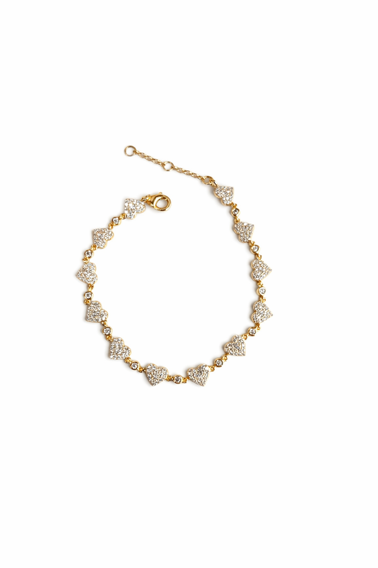 Pulseira hearts zircônias