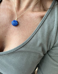 Pingente Concha lápis-lazúli