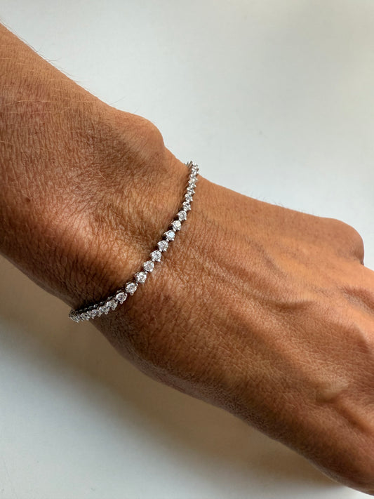 Pulseira Riviera redonda 3 garras