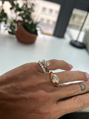 Anel mindinho moissanite 3mm