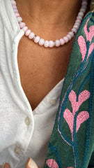 Colar Opala Rosa