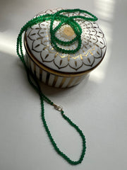 Colar alongado Jade verde - Helen Gordilho