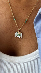 Colar elefante madre pérola mini - Helen Gordilho