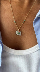 Colar elefante madre pérola mini - Helen Gordilho