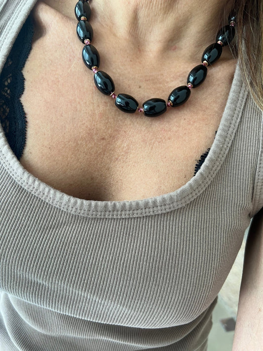 Colar pedras onix - Helen Gordilho